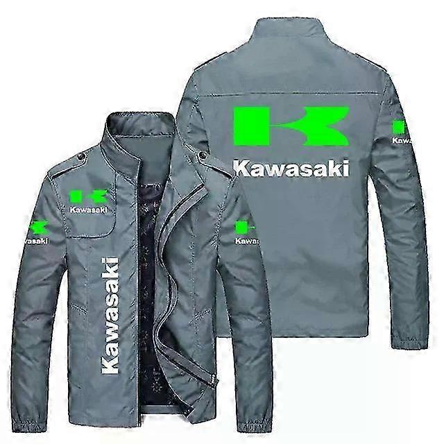 Veste en polyester pour homme, style décontracté, style Kawasaki, coupe-vent, style rétro, collection printemps et automne 2025