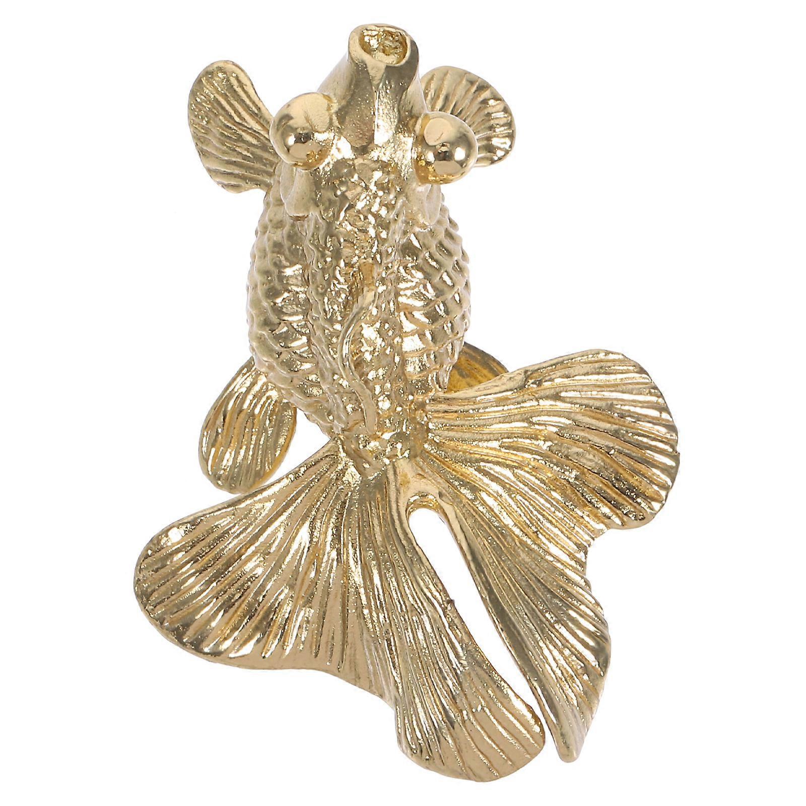 Brass Goldfish Drawer Handle for Living Room 5Pcs Decorative Cabinet Knobs