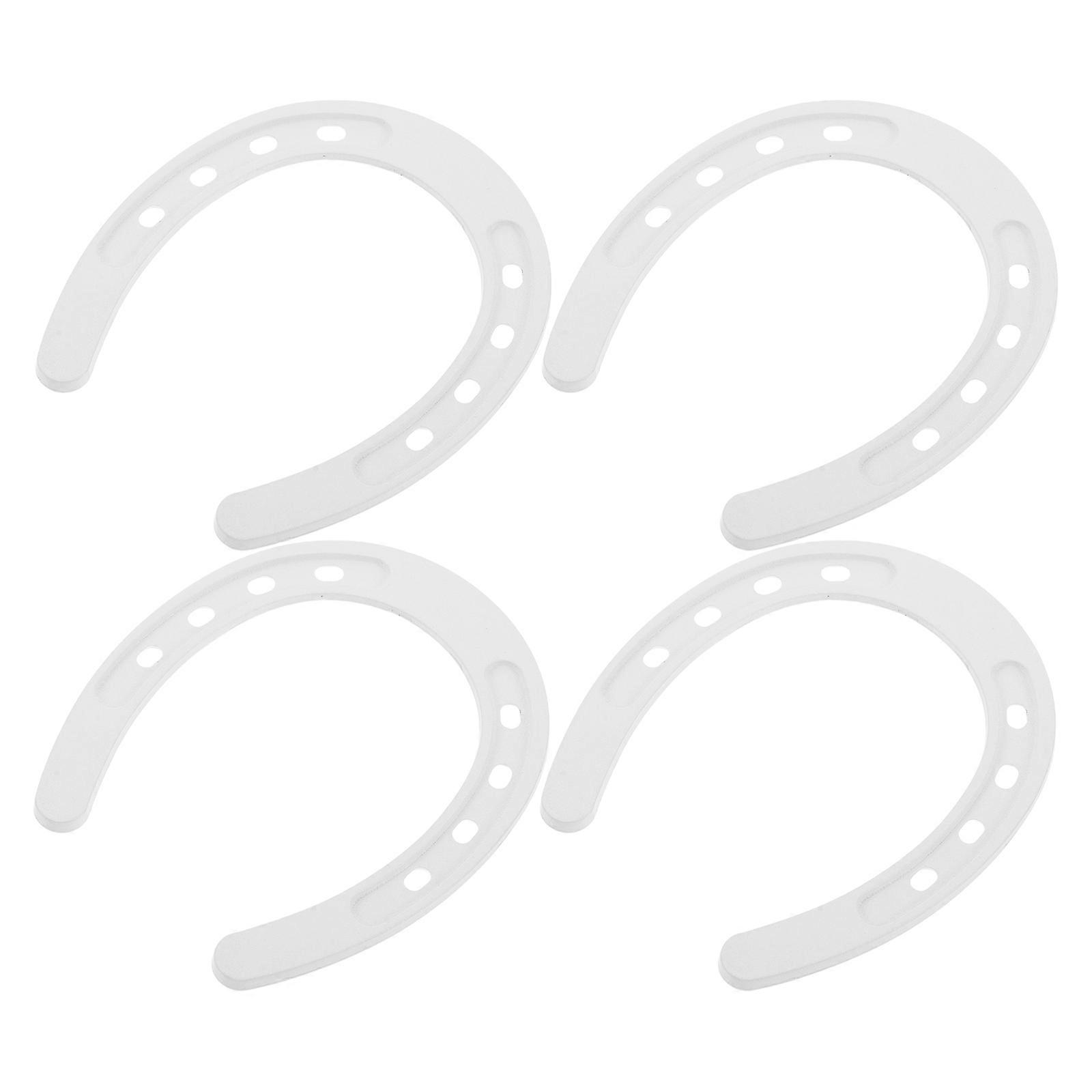 Silver Horseshoe Charms For Wedding Decorations 4Pcs Rustic Keepsakes Curved Design