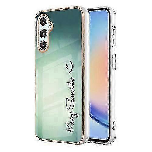 For Samsung Galaxy A24 Electroplating Marble Dual-side IMD Mobile Phone Case