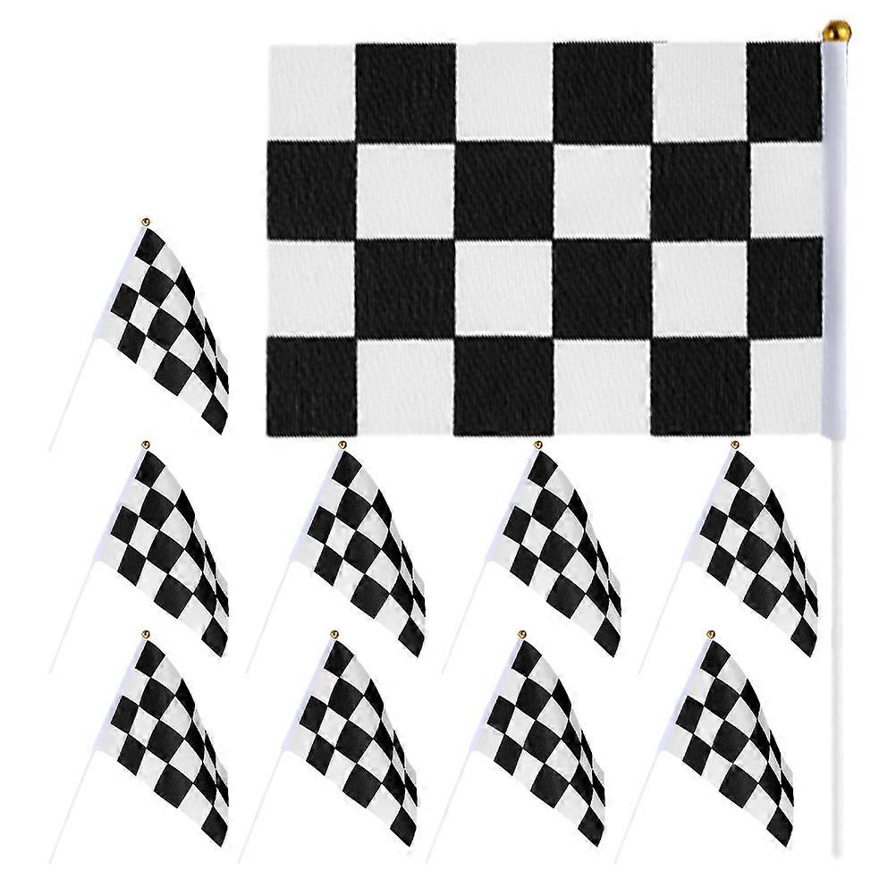 Racing Style Checkered Flag Cheering Signal Flag 20Pcs Ideal For Sports Fans Family And Event Organizers