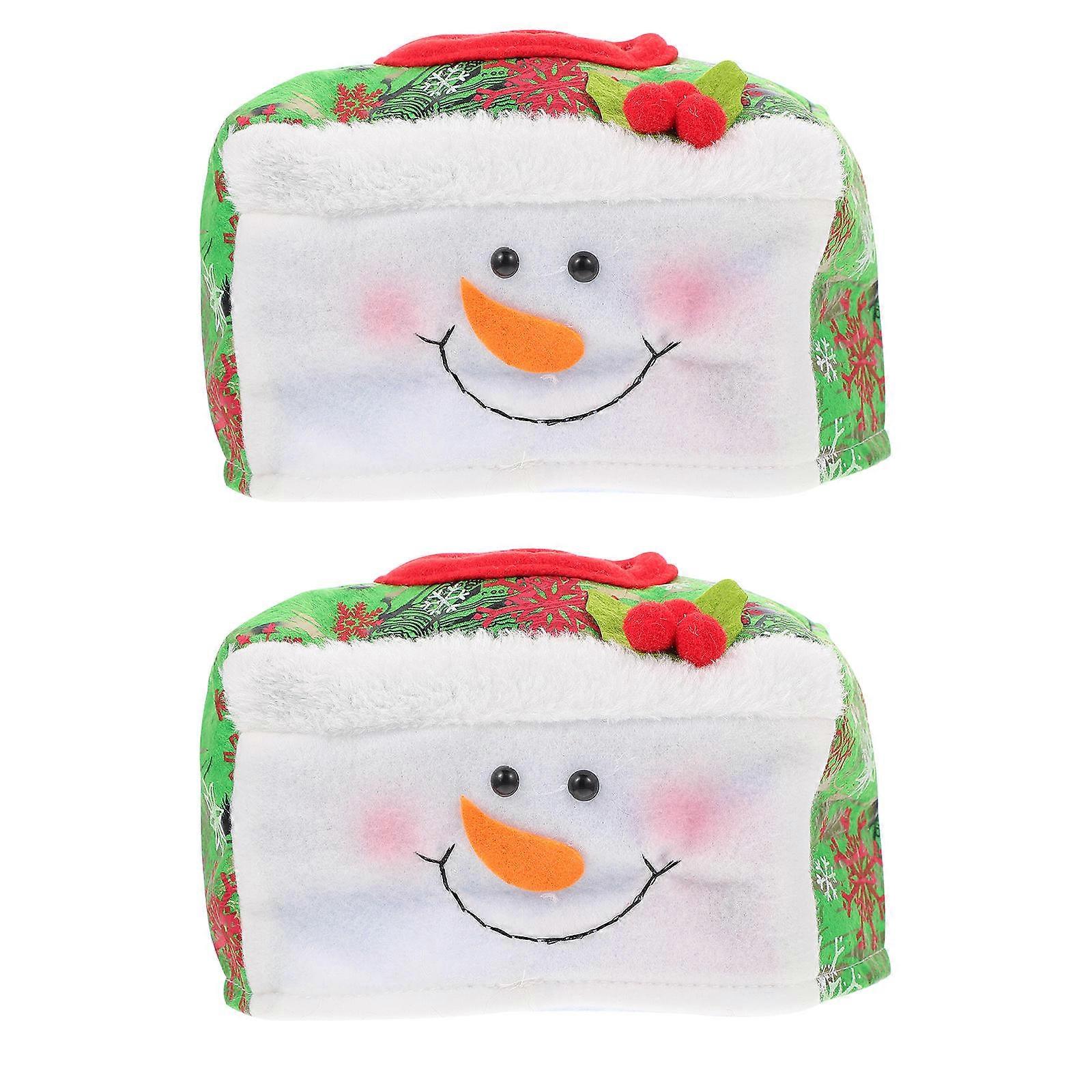 Adorable Christmas Tissue Box for Home Use 8Pcs Household Storage Containers