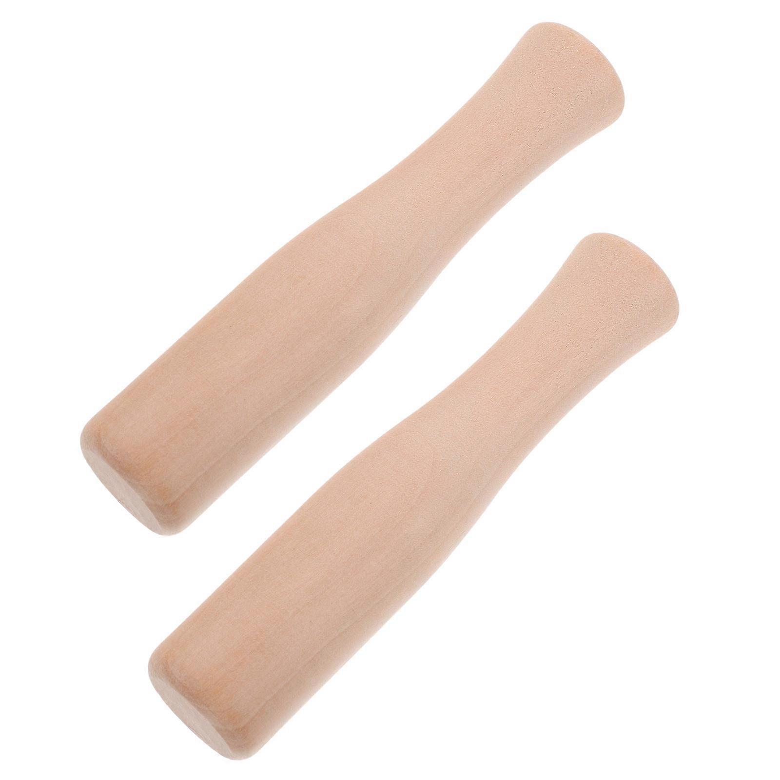 Beech Pestle Stick 4Pcs Kitchen Utensils For Home Yellow Mashing Tool For Garlic And Ginger