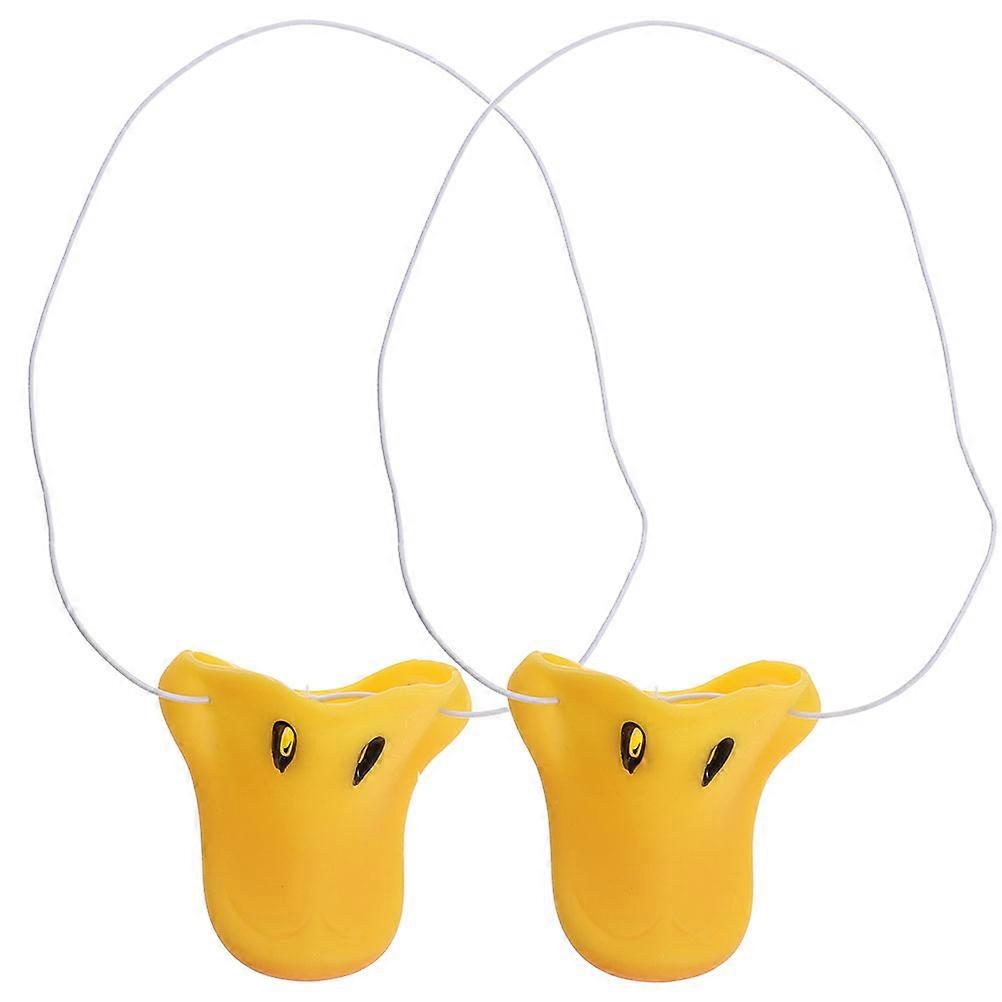 Performance Prop Duck Nose Decorations for Party Use 8Pcs Yellow Vinyl Material