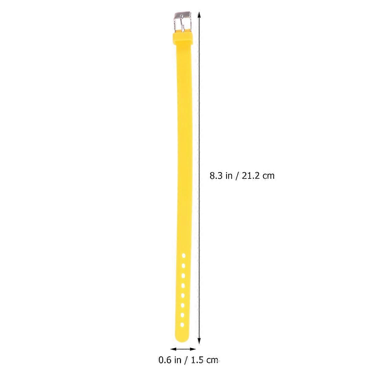 Simple Silicone Bracelet For Children Team Recognition In Yellow Color 21.2x1x0.5cm 1Set