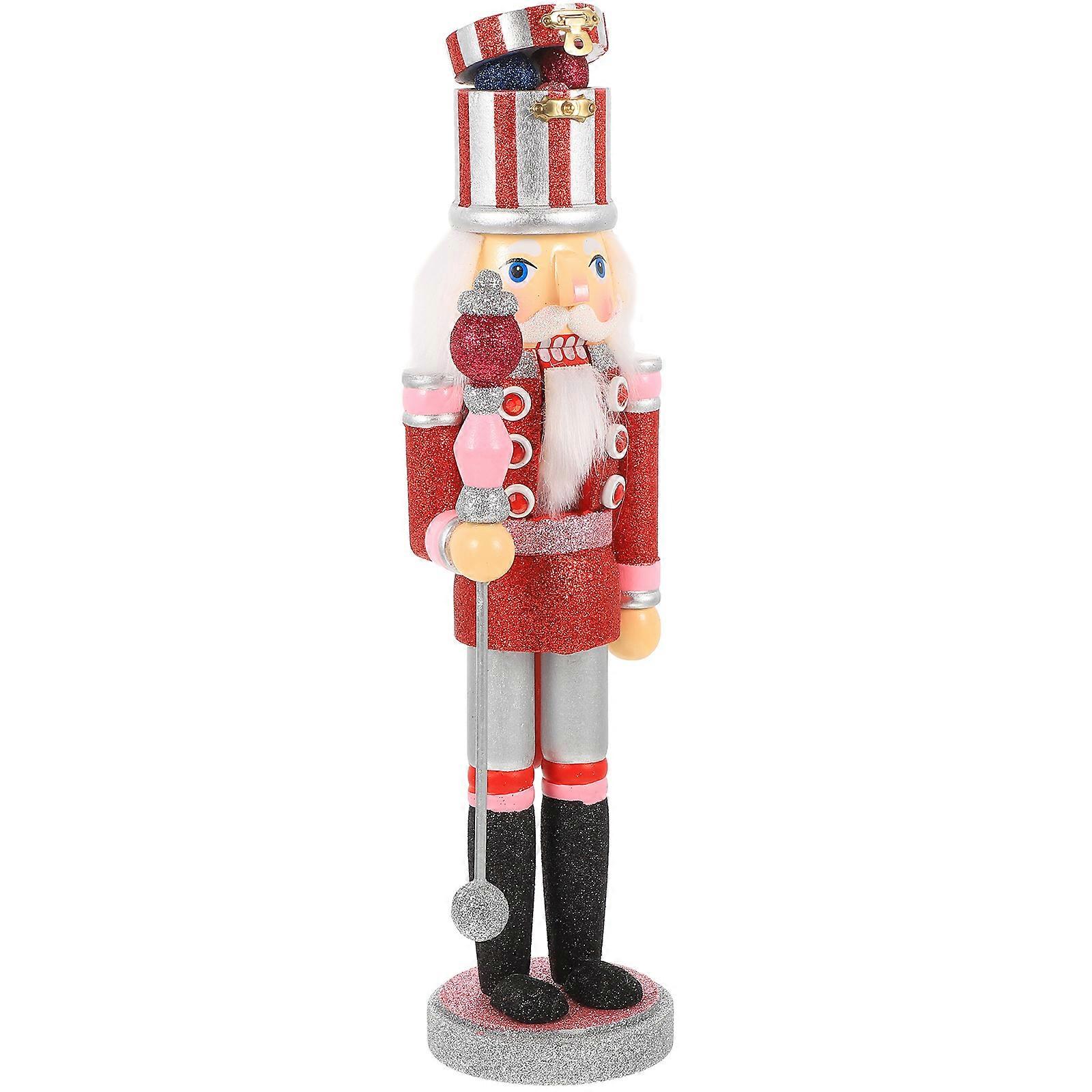 Wooden Nutcracker Craft Christmas Nutcracker Decoration for Kids Playing
