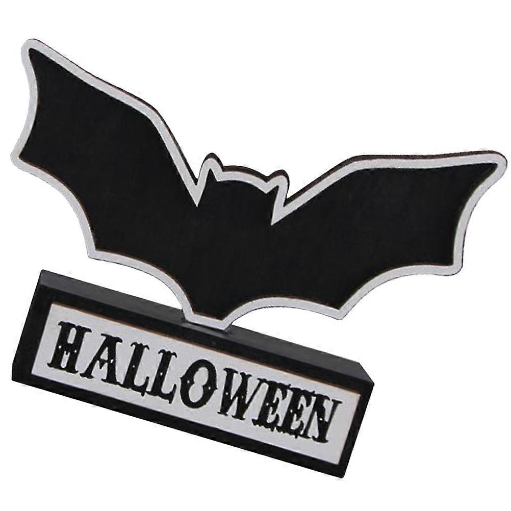 Halloween Table Decoration 2Pcs Black Wood Decor for Reuse and Stable Placement for Home Use