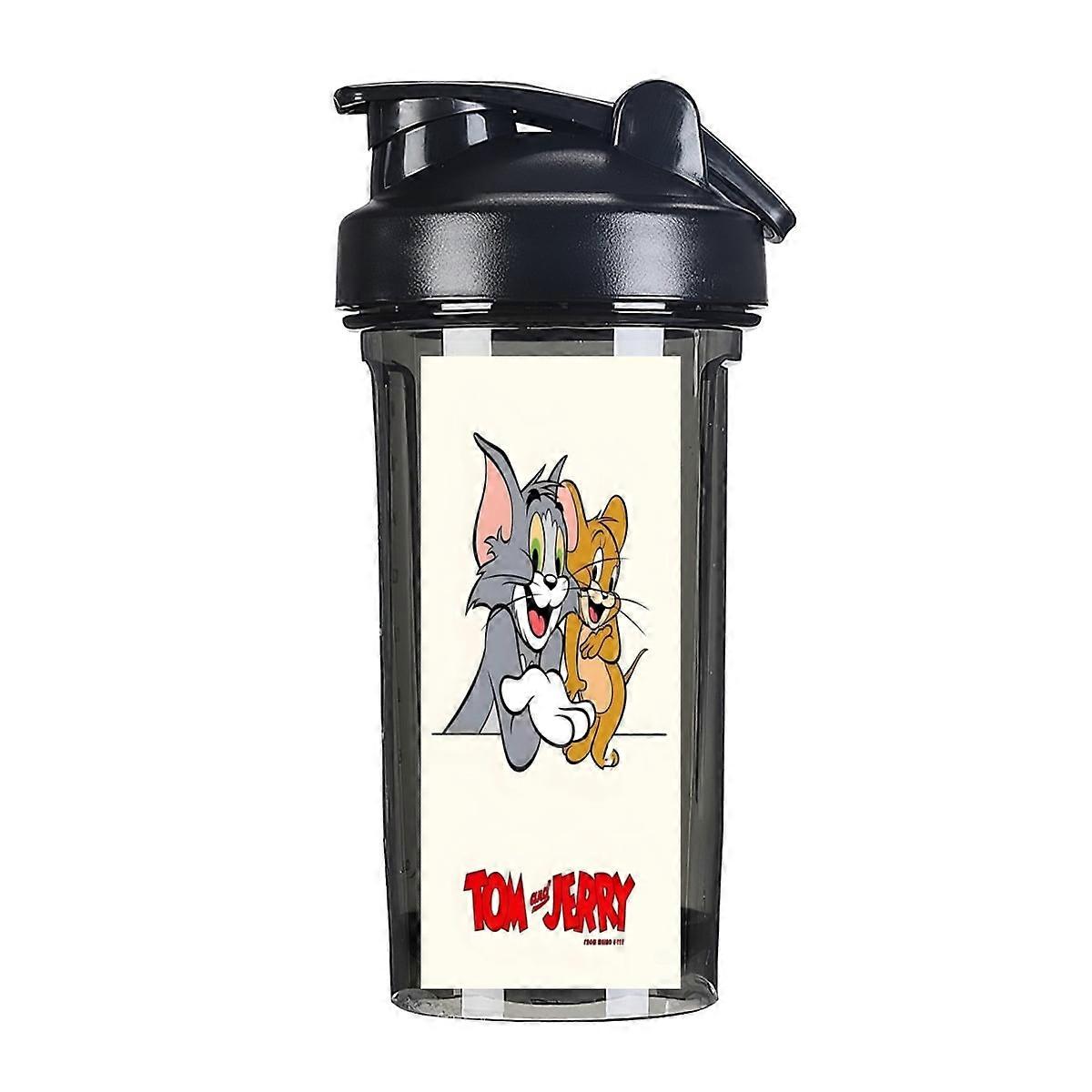 Tom and Jerry Animation fitness shaker cup, easy to carry suitable for cycling, yoga, running, fitness and so on