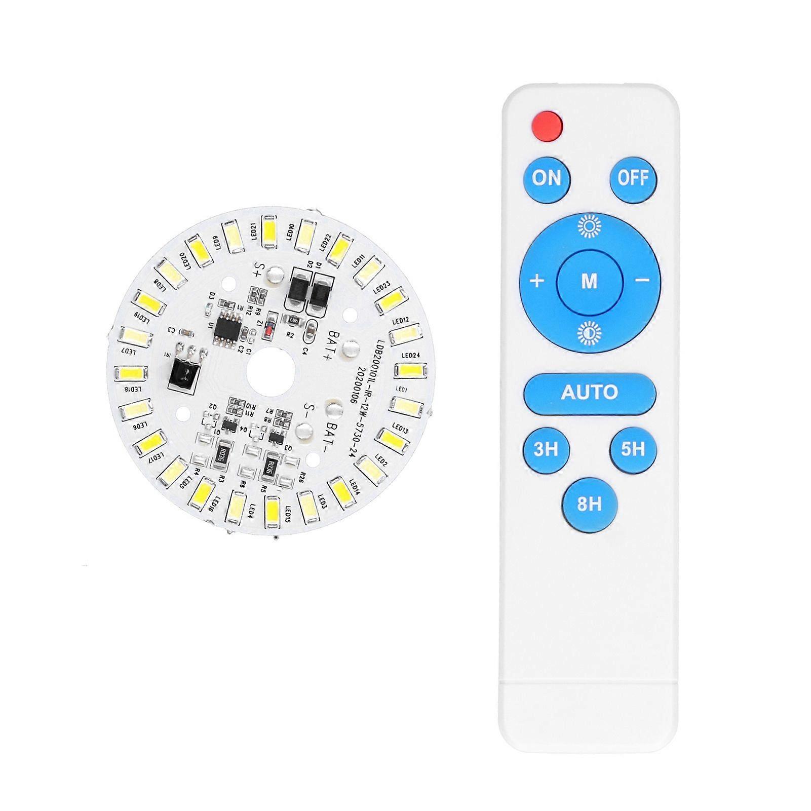 12W 24LED Ceiling Lamp Panel 3.2V/3.7V White  Warm Light Source with Remote Controller
