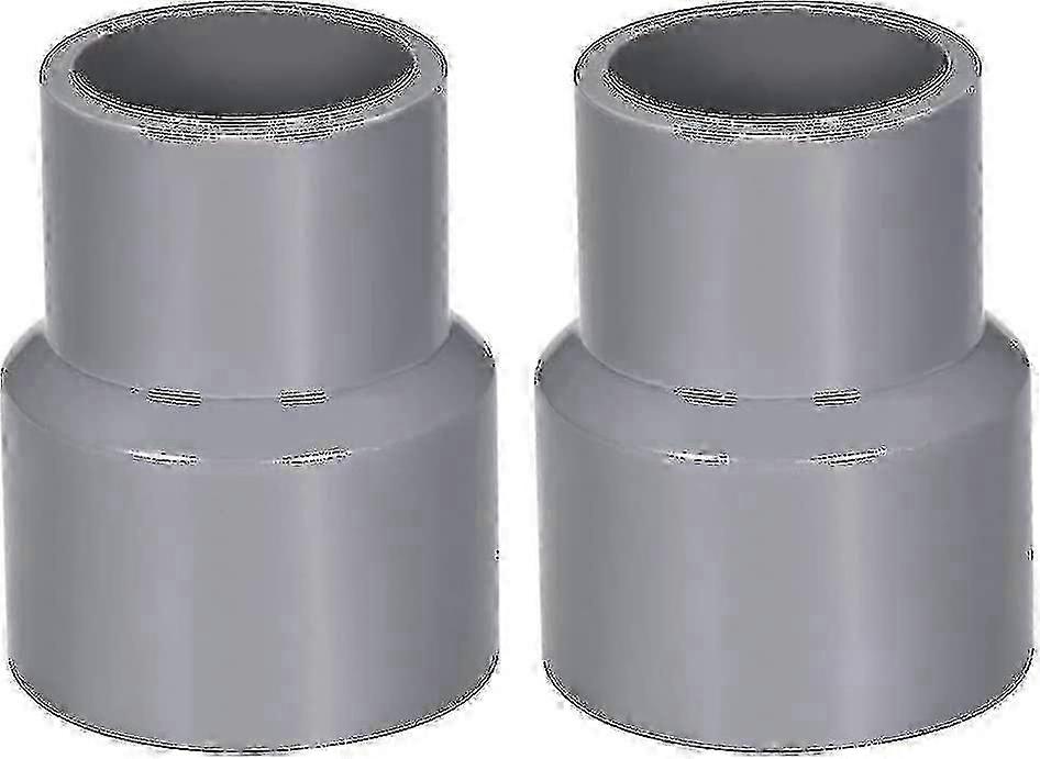 40mm x 32mm PVC Reducer Coupling DWV Gray Pipe Fitting 2pcs