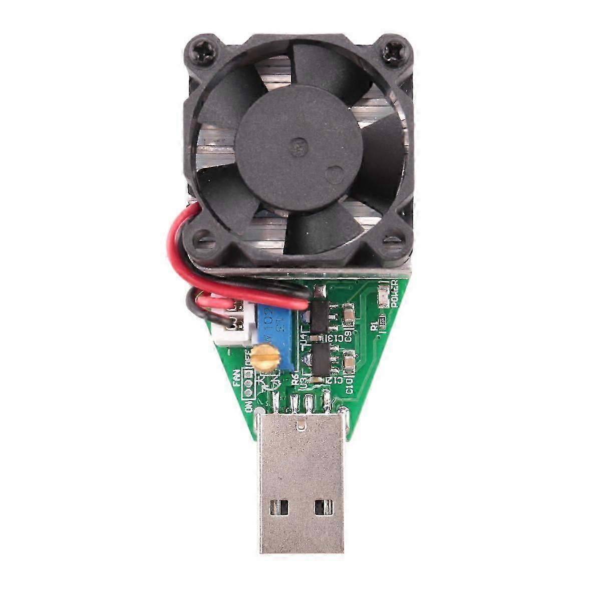 USB 15W Battery Discharge Capacity Tester Adjustable Electronic Load Resistor 3.7-13V Voltage Access