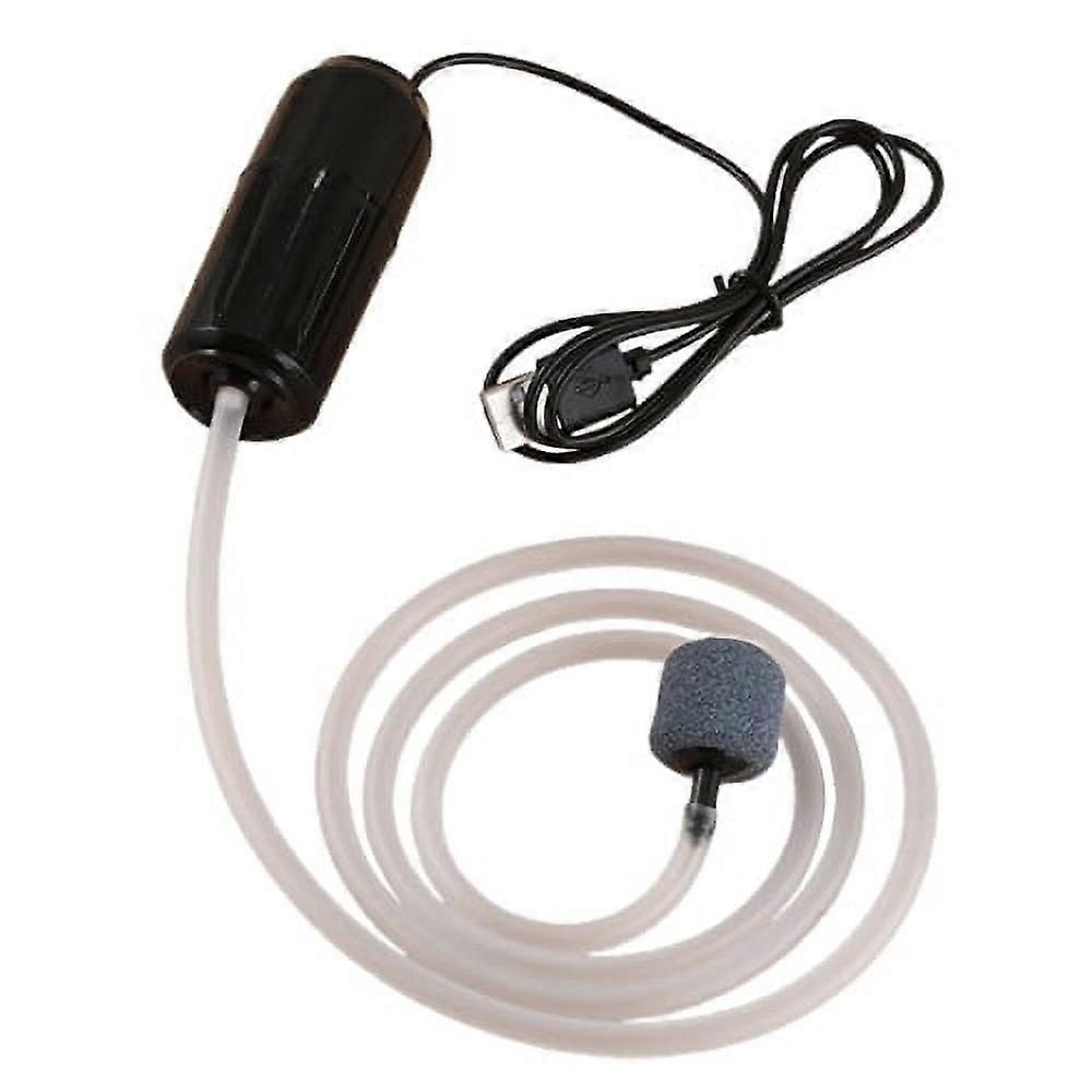 Travelwant 1 Set Aquarium Air Pump with Hanging Buckle, USB Power Silent Fish Tank Air Compressor Aerator compatible with Seafood Oxygenation