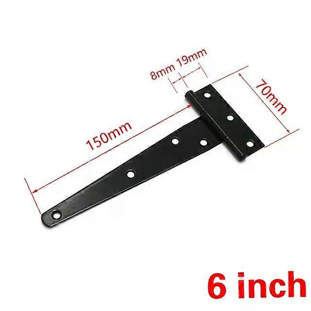 3 4 5 6 8 Inches T Shaped Rustproof Iron Light Duty Shed Hinge Gate Strap Hinge for Cabinet, Gate and Door