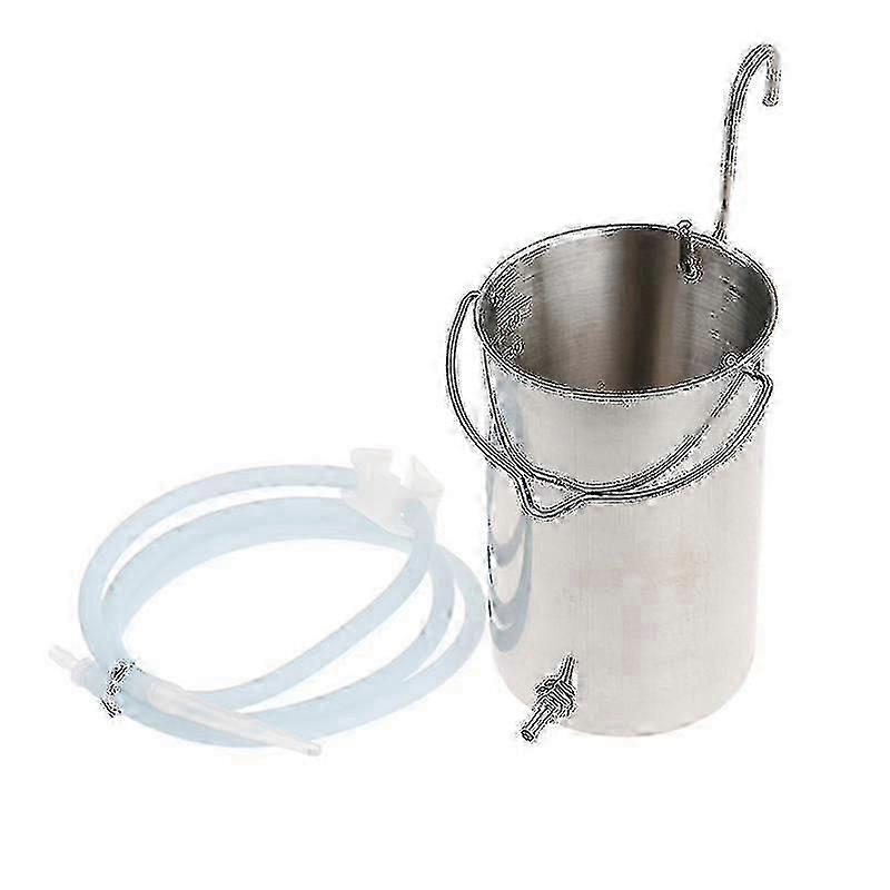Enema Bucket Kit rustfritt stål-egnet for hjemmet, vann kaffe Kolon Rensing
