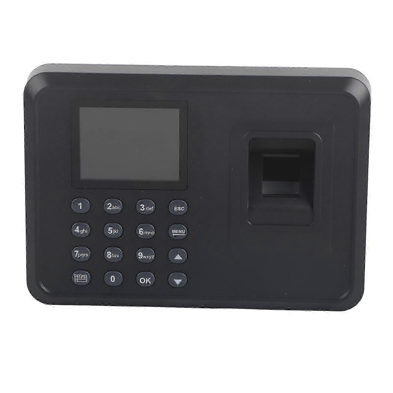 2.4in Attendance Machine Fingerprint Biometric TFT Colour Screens Software Free U Disk Download Time Clock 100240VBlack EU Plug