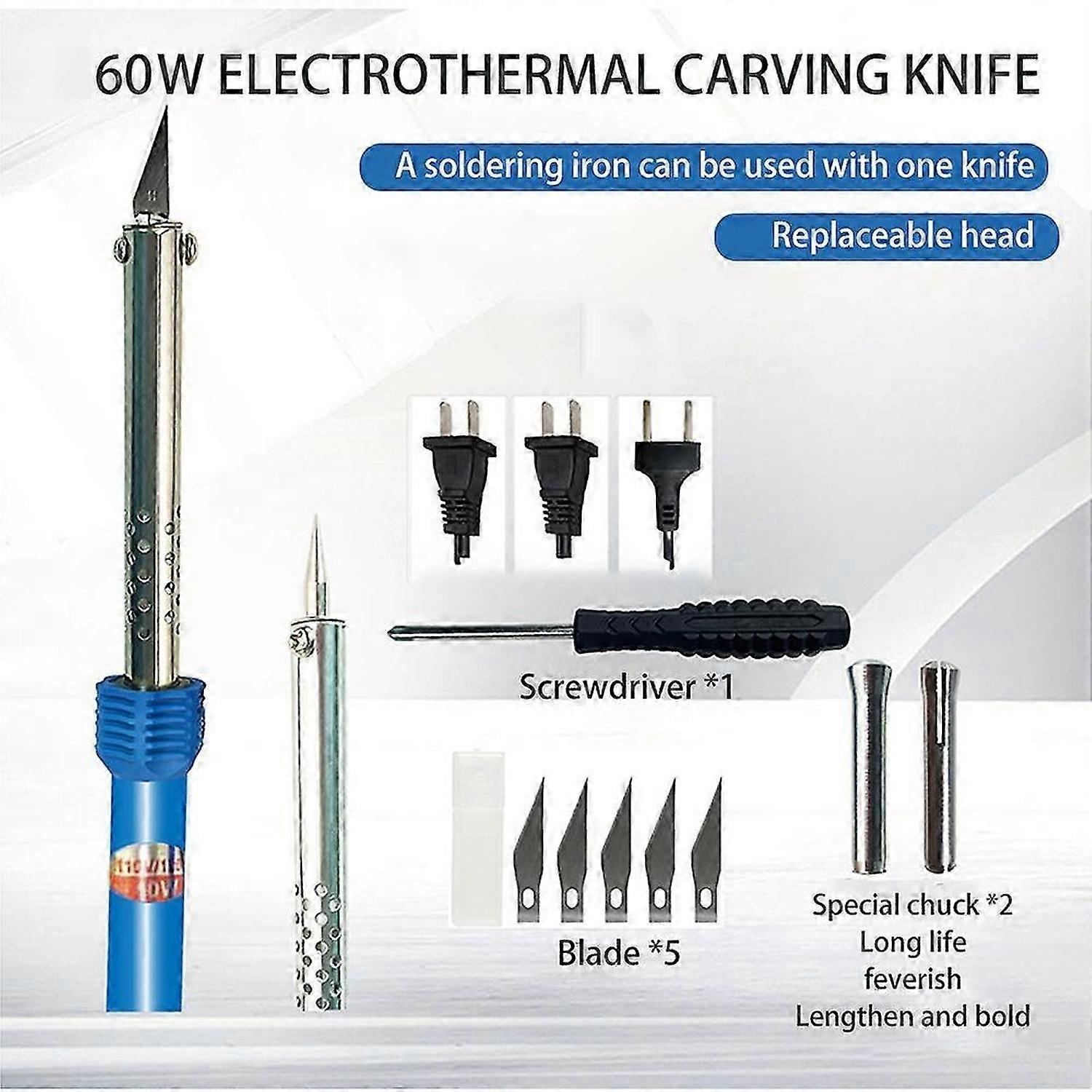 New 9PCS Electric Hot Knife Cutter Tool Kit Include Heat Cutter Multipurpose