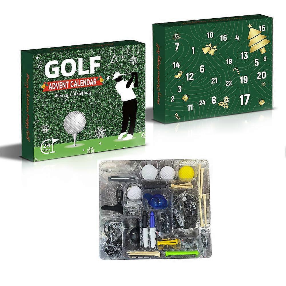 Golf Advent Calendar with 24 Mini Tools and Accessories for Holiday Countdown