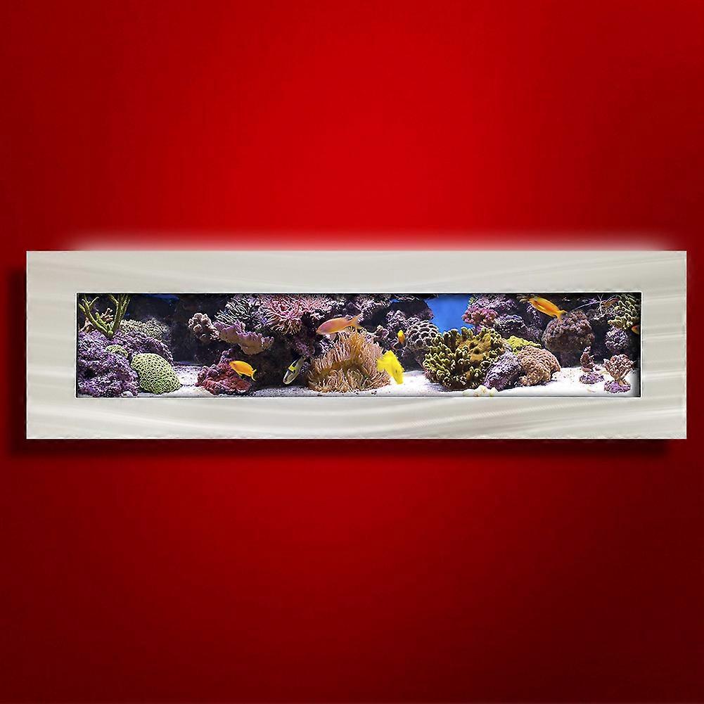 Aussie Aquariums 2.0 Panoramic Wall Mounted Aquarium - Complete Easy-to-Maintain Live Fish Tank for Home/Office with All Accessories Included