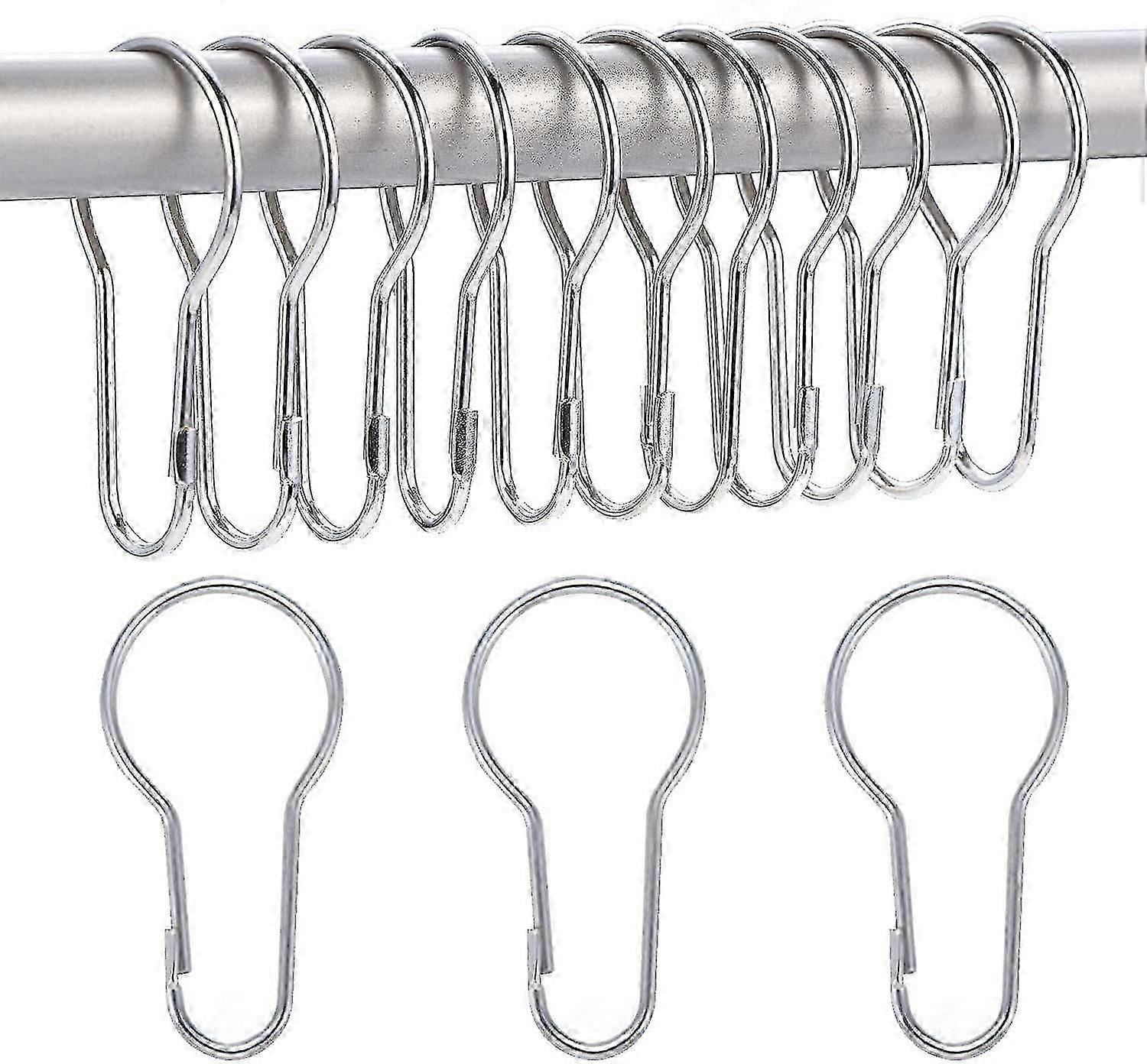 40 Pack Shower Curtain Rings Hanging Hooks For Sorting And Organization