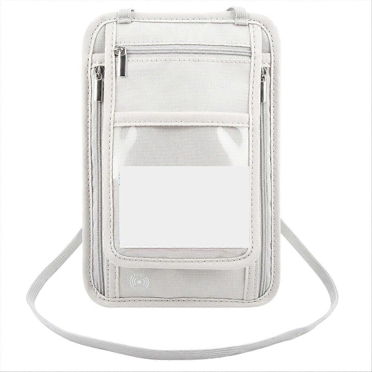 Passport Wallet Bag Document Organizer Credit Cards Case Bag Grey