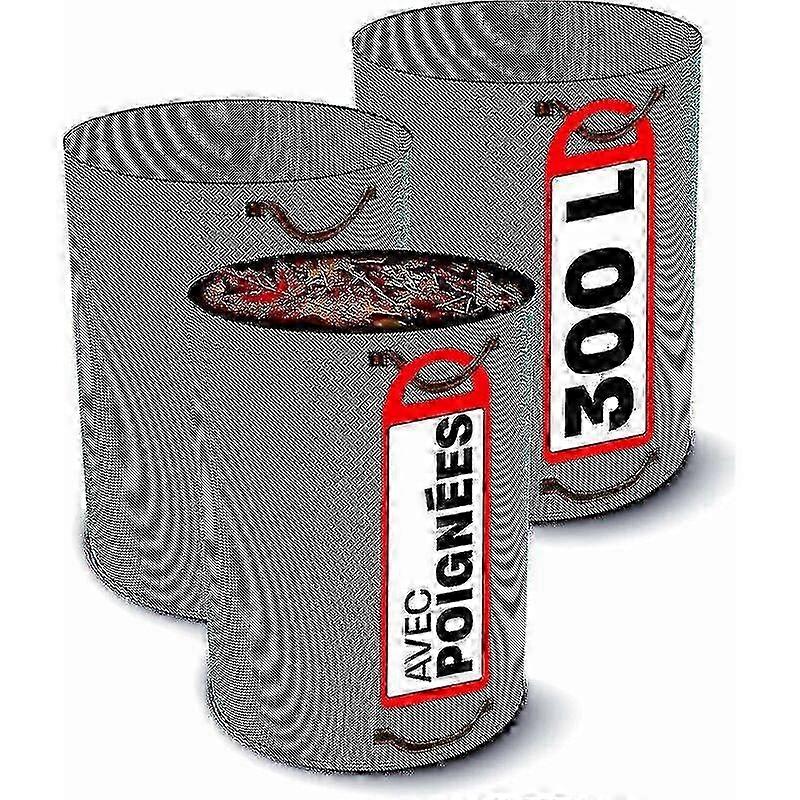 3 عبوات من أكياس نفايات الحديقة سعة 300 لتر - تحتوي على 4 مقابض مضادة للتمزق - قابلة للطي وقابلة لإعادة الاستخدام