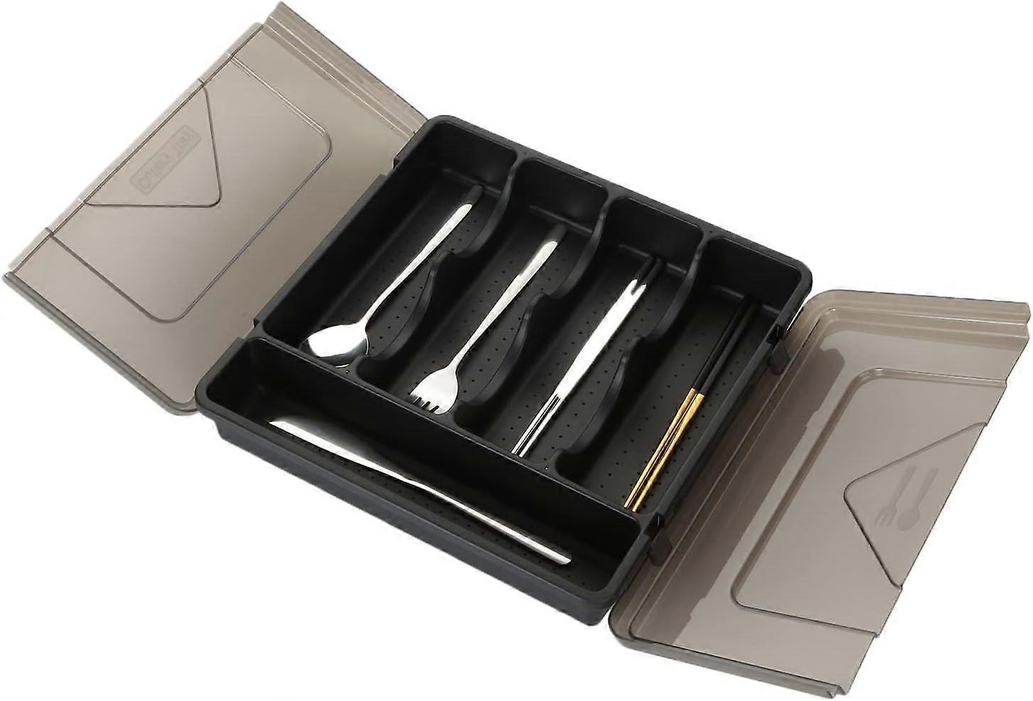 Kitchen Storage Box Tray Dustproof Drawer Knife, Fork and Spoon Tableware Storage Box