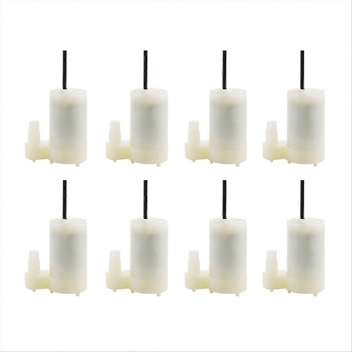 8pcs White Silent Mini Submersible Pump for DC3V 5V Vertical