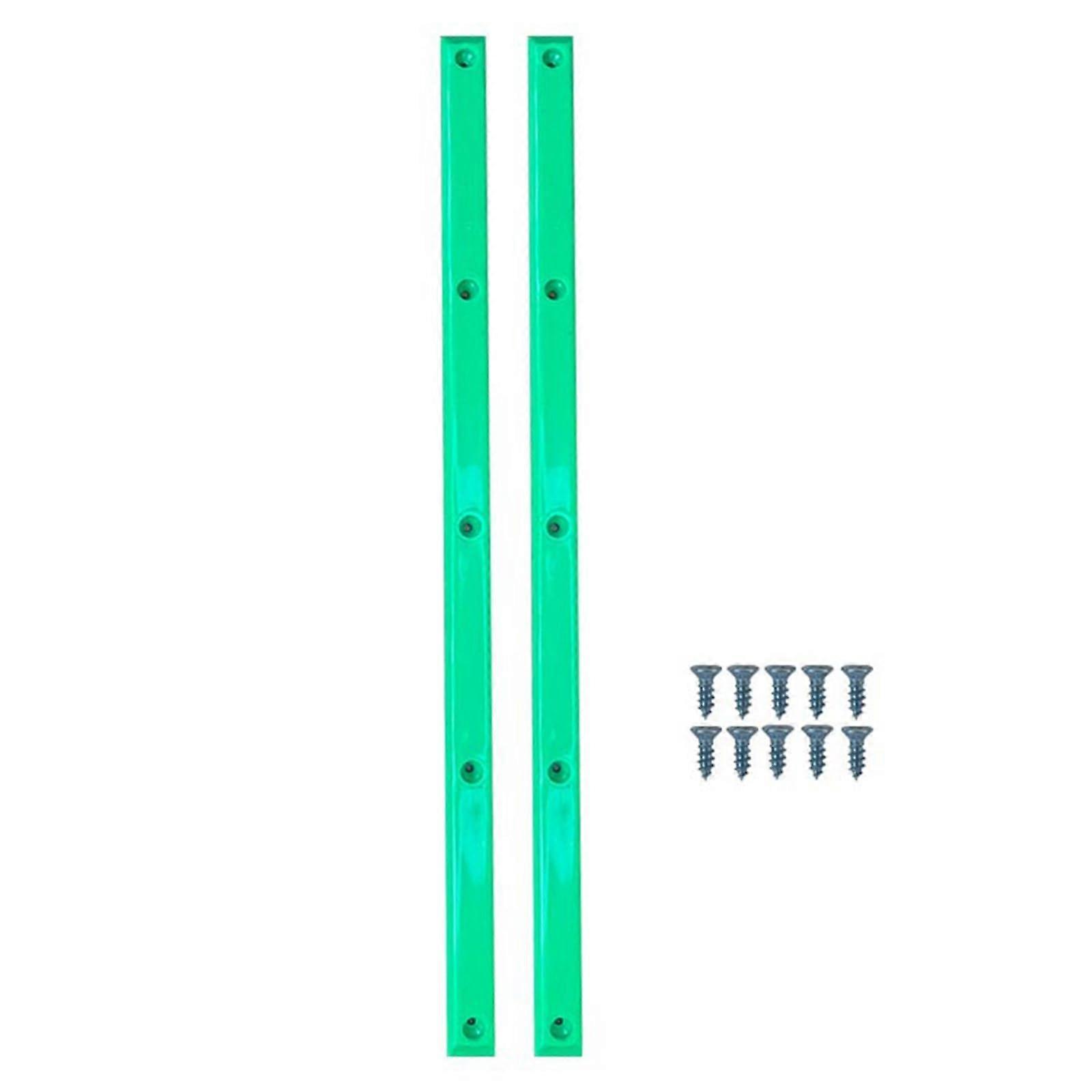 Light Weight Skateboard Rib Guard Rails For Street Skating Quick Install Reinforced Rib Guards Green