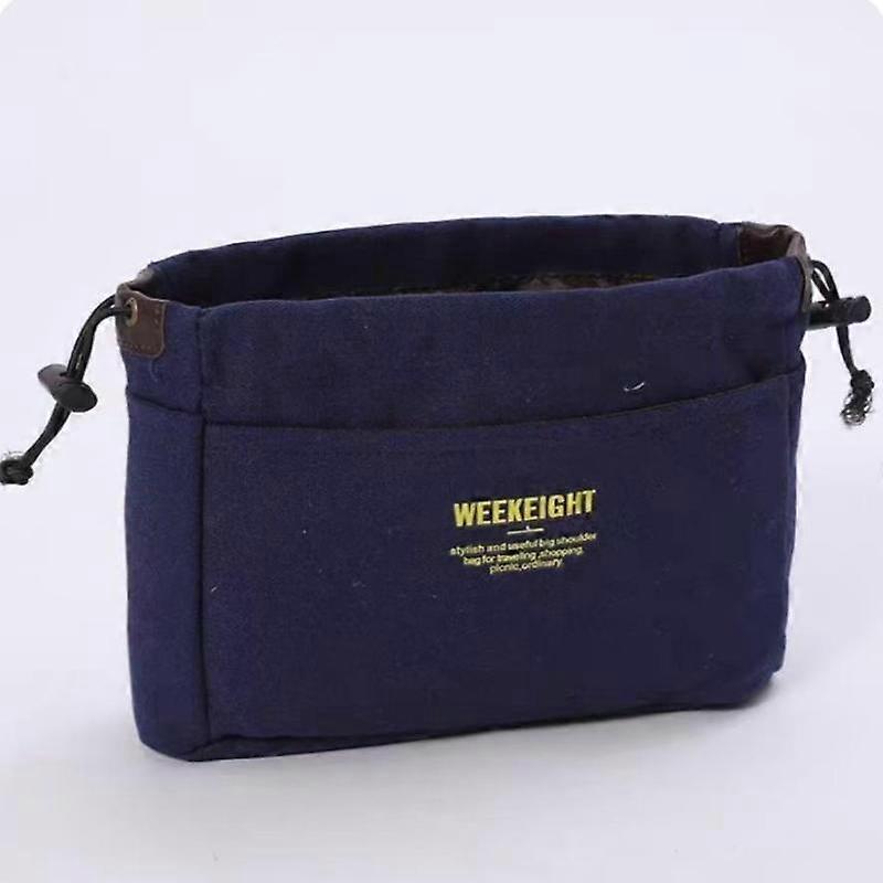 Lightweight Canvas Storage Bag, 1 Count Large Capacity Travel Storage Bag with Drawstring, Multi-pocket Storage Organizer for Cosmetics, Ele