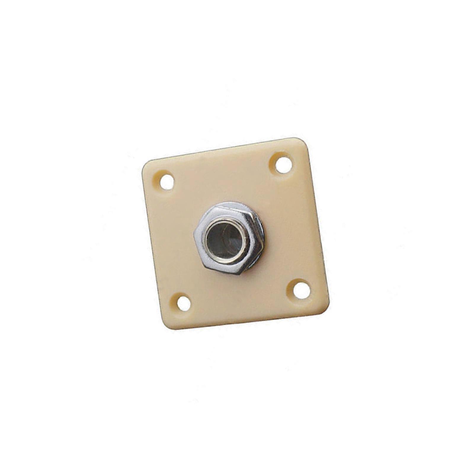 Electric Guitar Output Socket Plate with Mounting Screws Interface Connecting Hole Guitar Output Replacement Parts  Yellow
