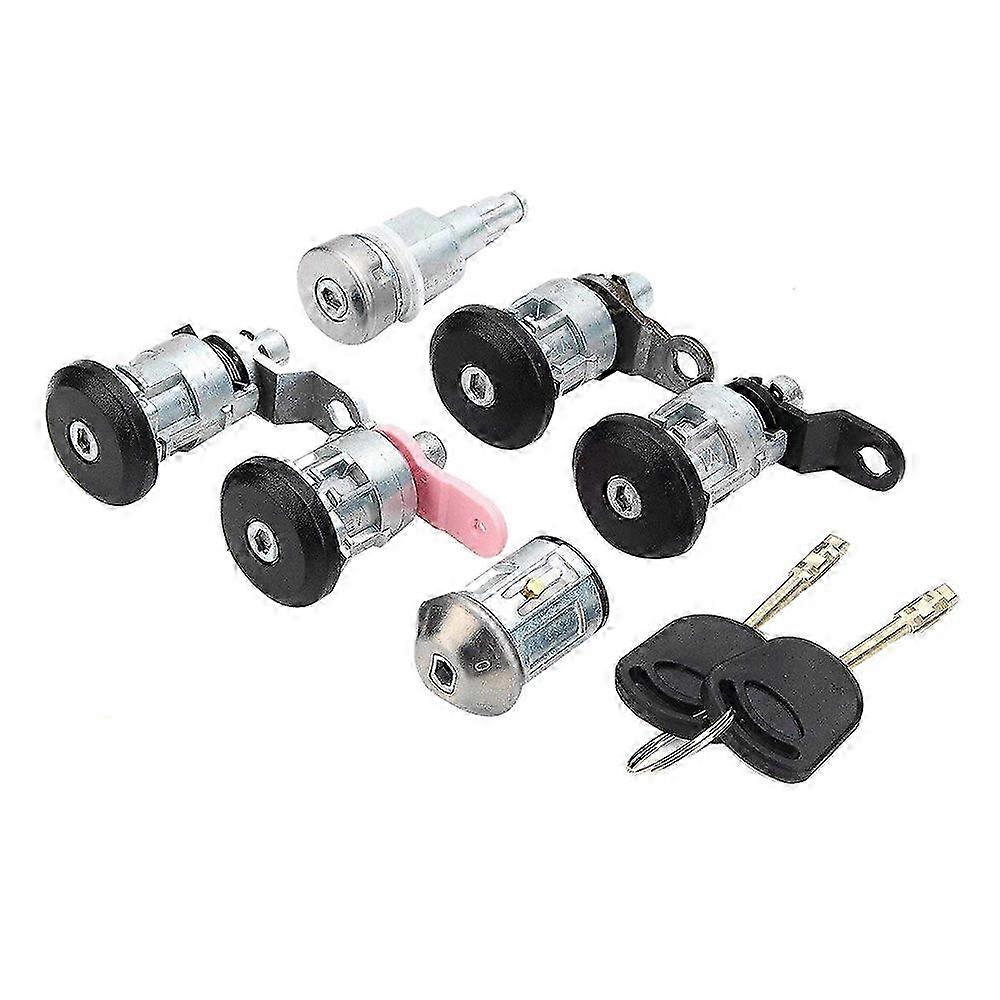 6pcs Ignition Lock Set With 2 Keys For Ford Transit Mk5 1994-2000