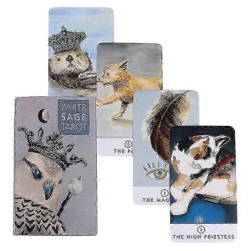 White Sage Tarot Card Prophecy Divination Deck Family Party Board Game Beginner