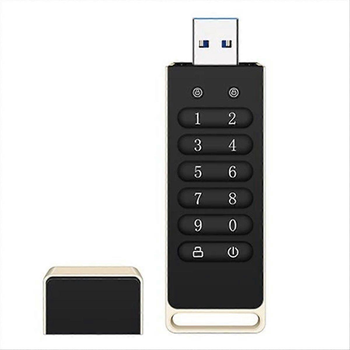 Secure USB Drive, Encrypted USB Flash Drive 64GB Hardware Password Memory Stick with Keypad USB 3.0