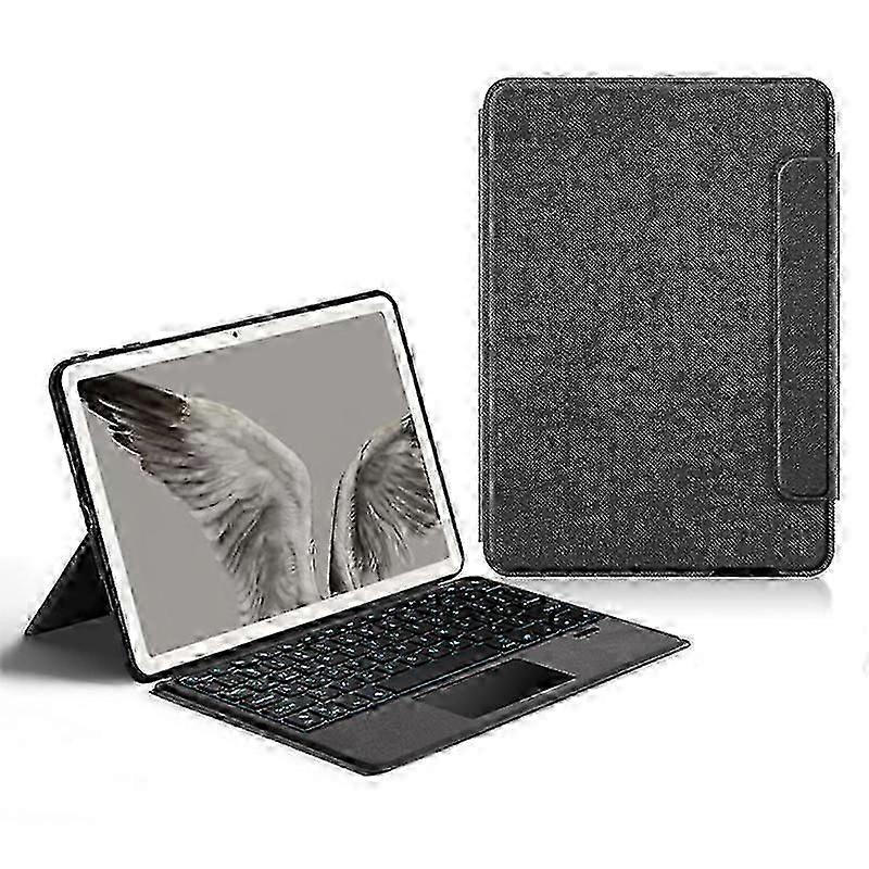 Compatible Google Pixel Tablet Pu Leather Stand Case With Backlit Keyboard, Multi-touch Trackpad