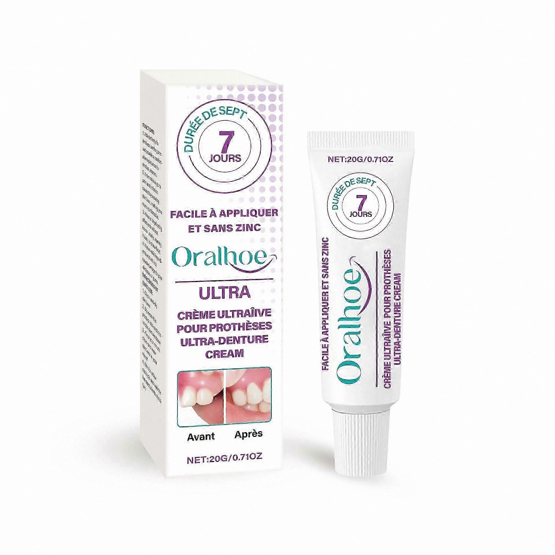 Thermoplastic Denture Reliner for Upper and Lower, Comfortable Grip, Secure Fit, Long-Lasting Hold up to 7 Days