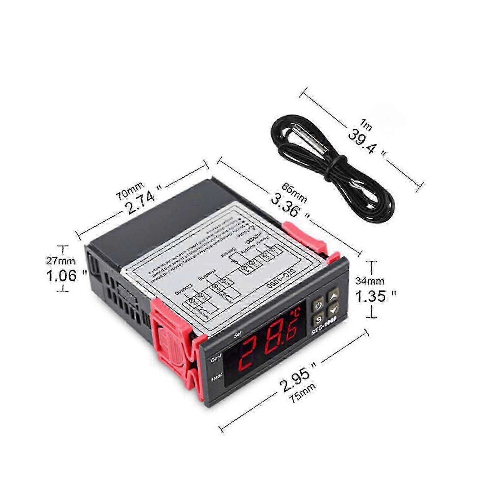 Innovative Incubator Thermostat, Digital Temperature Controller with High Precision NTC Sensor Probe for Seamless Heating Cooling Control, Supports 20