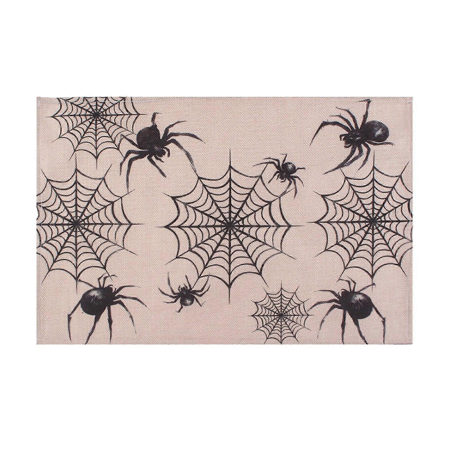 Winysin Bat Placemats, Insulated & Washable for Round Tables, Must-Have for Halloween Parties, Compatible with Festive Table Decor
