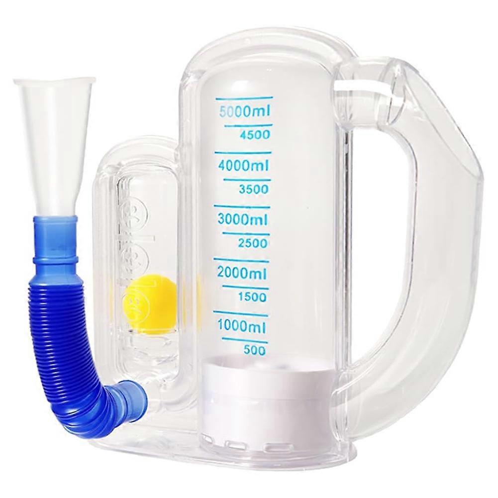 Breathing Exercise Device for Lungs,Deep Breathing Trainer with Flow Rate Indicator,Incentive Spirometer 5000ml