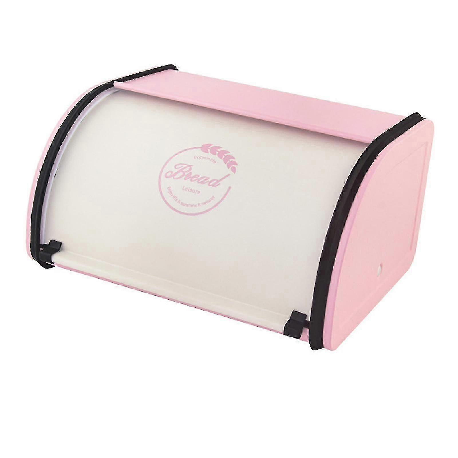 Iron Bread Box with Roll Top Lid - Multipurpose Storage Container for Bread & Pastry, Living Room & Cabinet Use