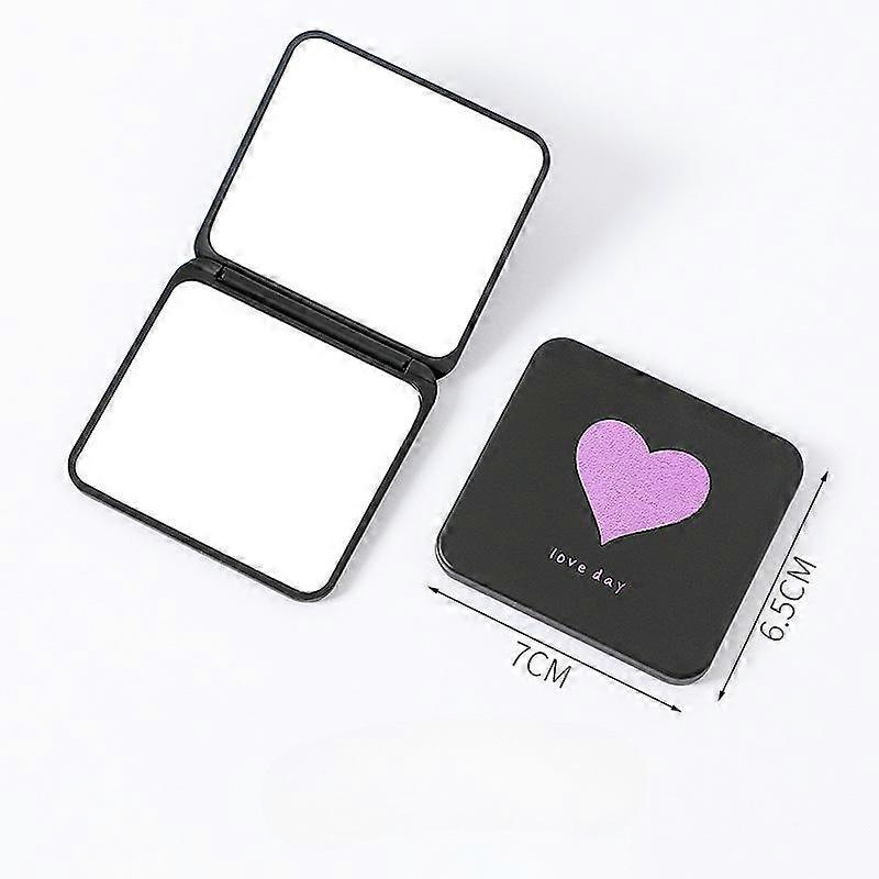 Small Mirror Carry Mini Makeup Mirror Double-sided Portable Student Dormitory Handheld Folding Mirror for Home Use