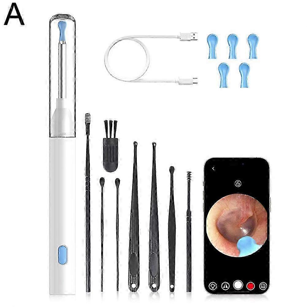Cujmh P6 Visual Ear Pick, 8-Piece Set, APP-Controlled Earwax Removal Camera Tool