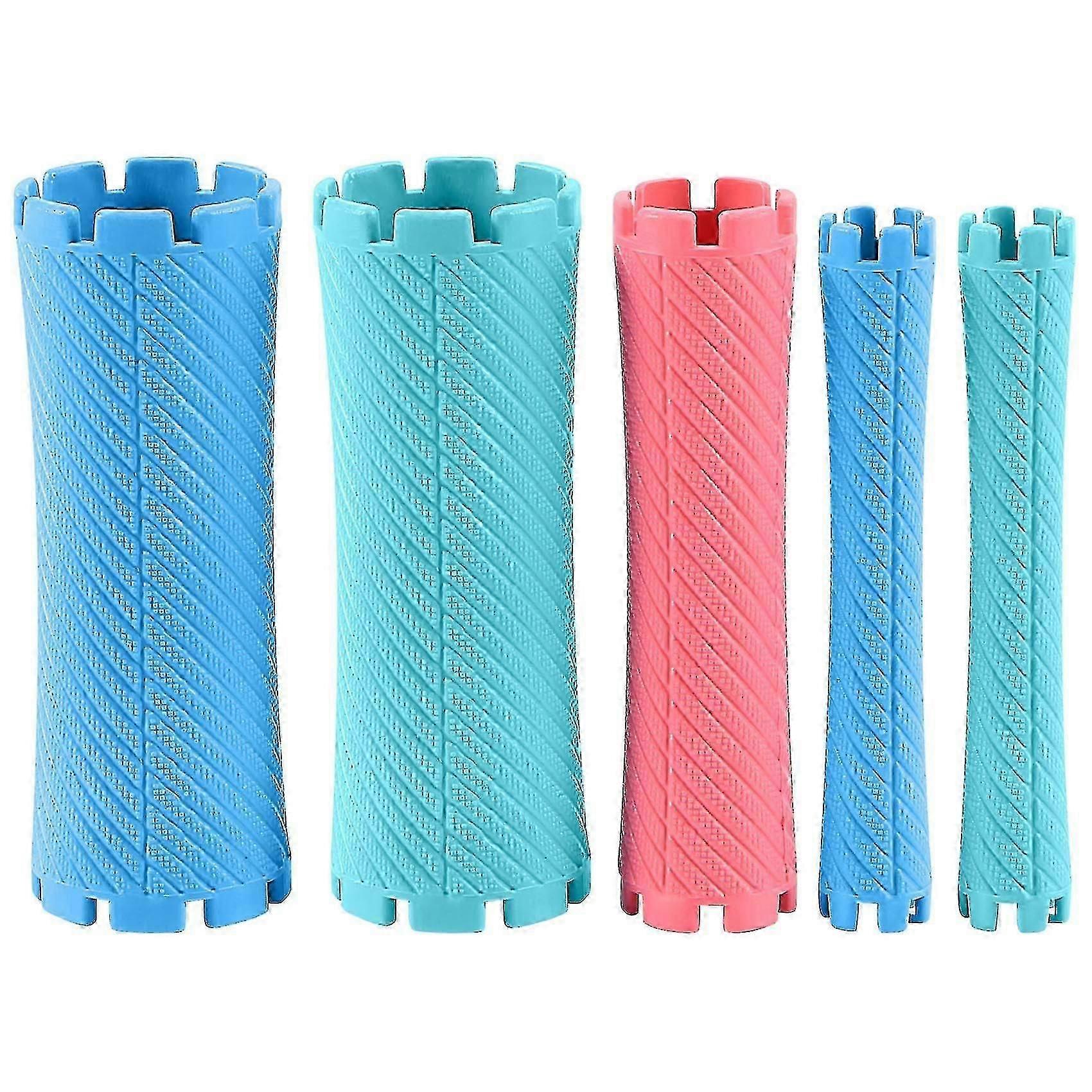 100pcs 10-Size Plastic Hair Curlers Set with Perm Rods for Cold Wave & Fluffy Styling at Home