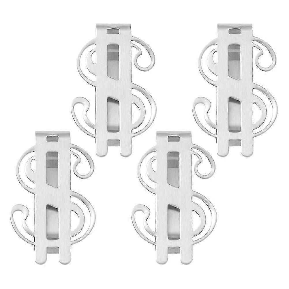 مشبك المال للنقد والبطاقات تصميم نحيف مكتب واستخدام عارضة 4 قطع