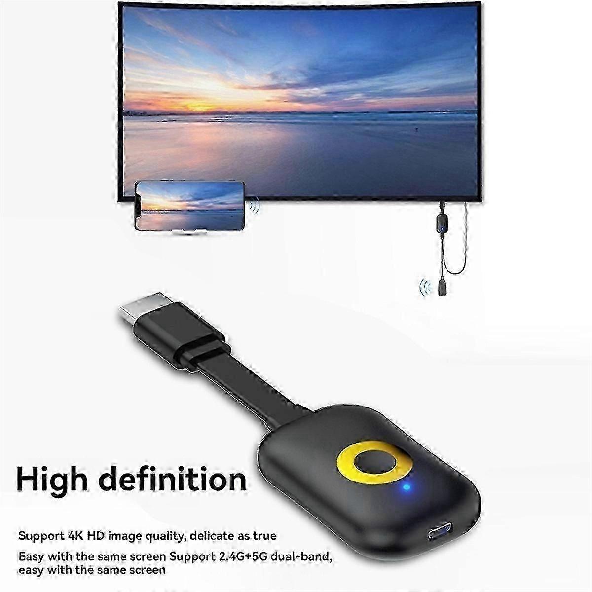 4K Wireless HDMI Display Receiver for Streaming & Mirroring from TV, Smartphone, Laptop