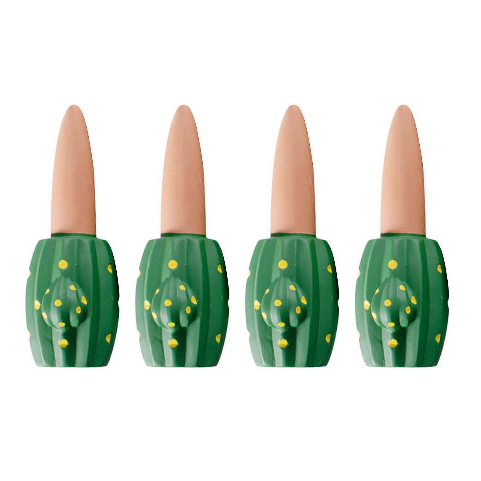 4pcs Self Watering Planter Insert Plant Watering Cactus Terracotta Watering Spikes Automatic Water Irrigation Device Multicolor