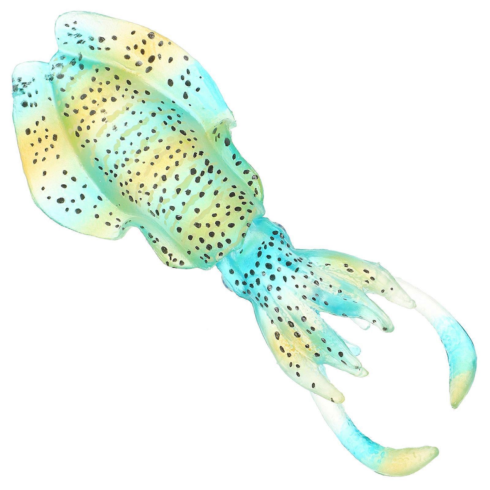 Sea Animal Figures Squid Model Figurine Realistic Squid Shape Multi Colored Plastic Function 1Set