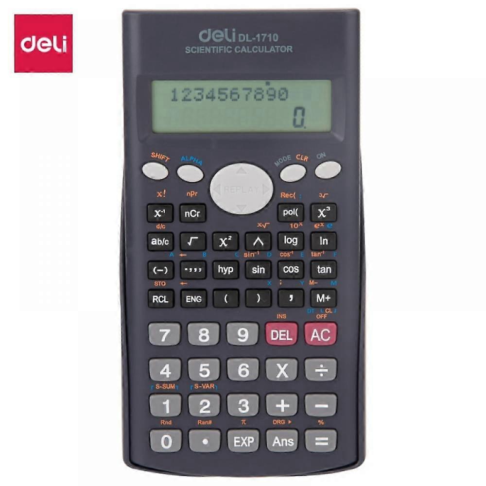 Scientific Calculator 12-Digit, compatible with TI-84 Plus CE, Graphing, Hybrid Powered, LCD, for School, Office, Black