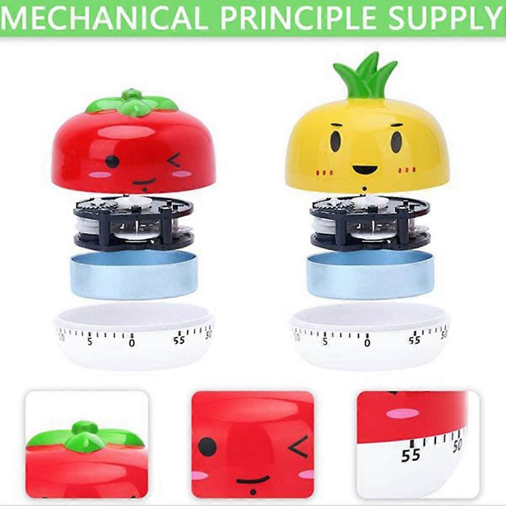 Rotary Tool Egg Cooker Timer Novelty Kitchen Timer Vegetable Animal Cooking Timer Digital Egg Timer Cupcake Timer Red