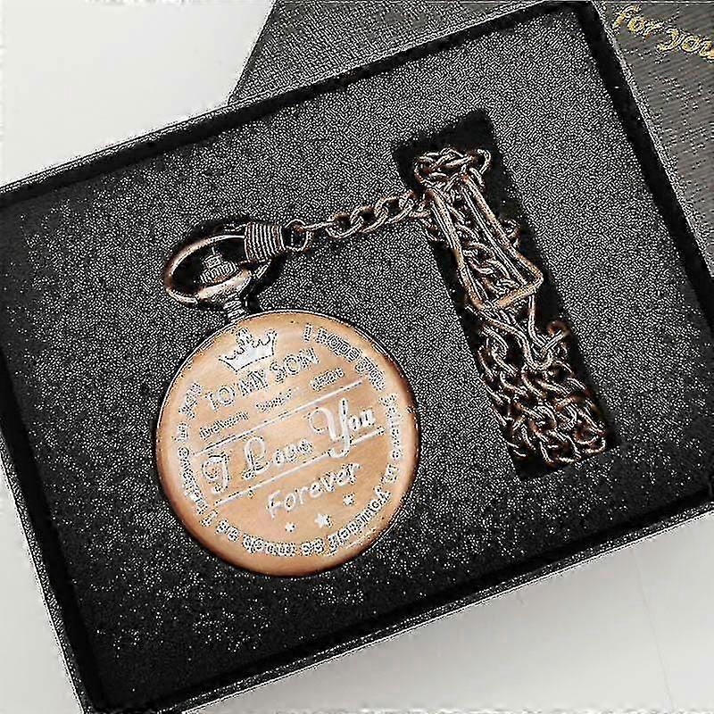 クォーツ懐中時計チェーンから息子ネックレスフォブ時計f74