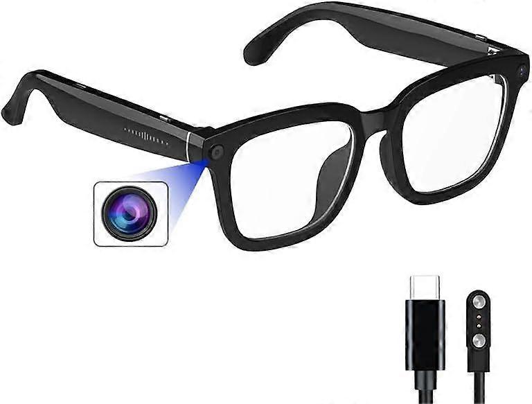 AI Smart Glasses with 8MP Camera 1080P Video Recording Voice Assistant Translation Music Control Bluetooth 5.3